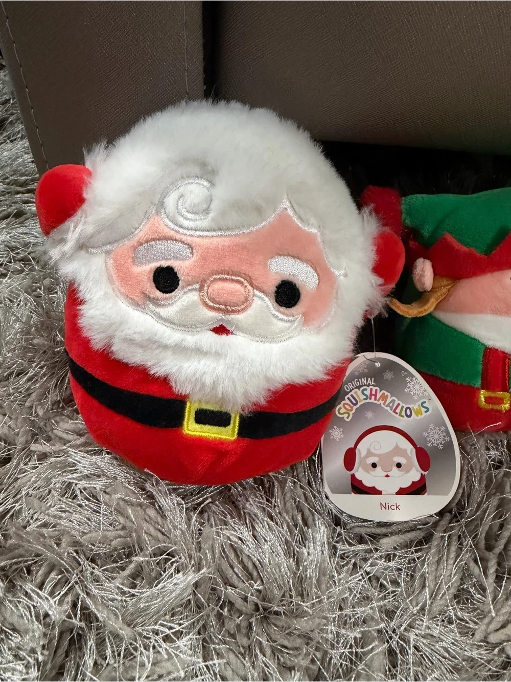 Squishmallows Red and Green Holiday Santa & Elf Plush Set